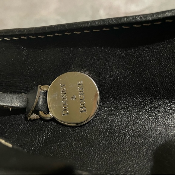 DOONEY AND BOURKE large ring flap grey and black canvas with black leather trim - Picture 6 of 16